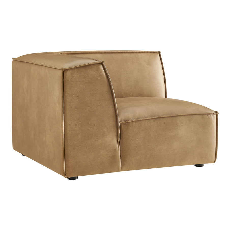Atlas Vegan Leather Modular Corner Chair in Toast