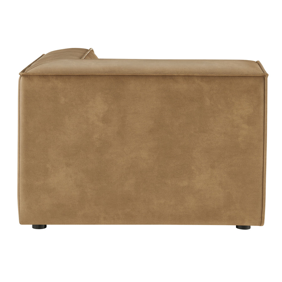 Atlas Vegan Leather Modular Corner Chair in Toast