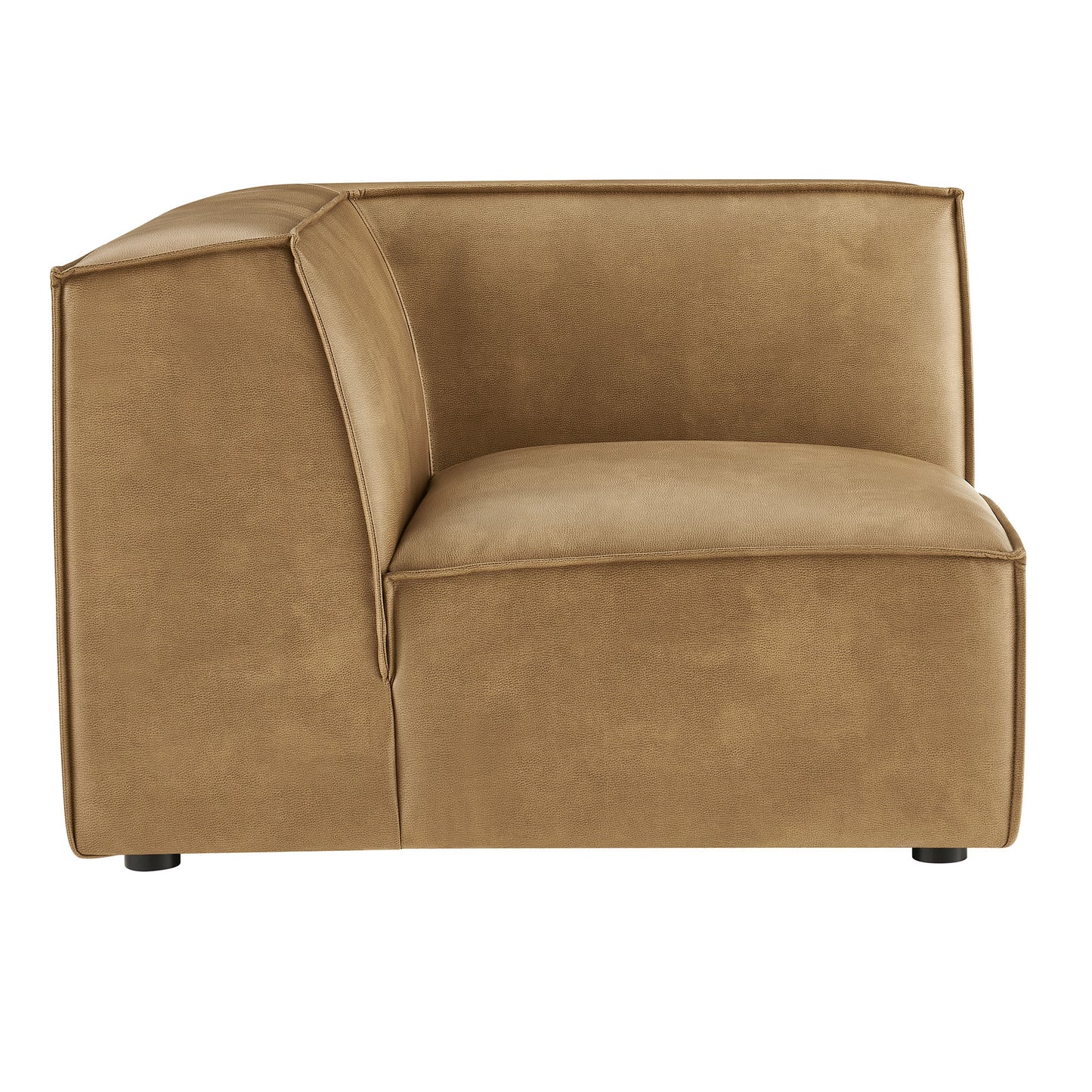 Atlas Vegan Leather Modular Corner Chair in Toast