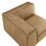 Atlas Vegan Leather Modular Corner Chair in Toast
