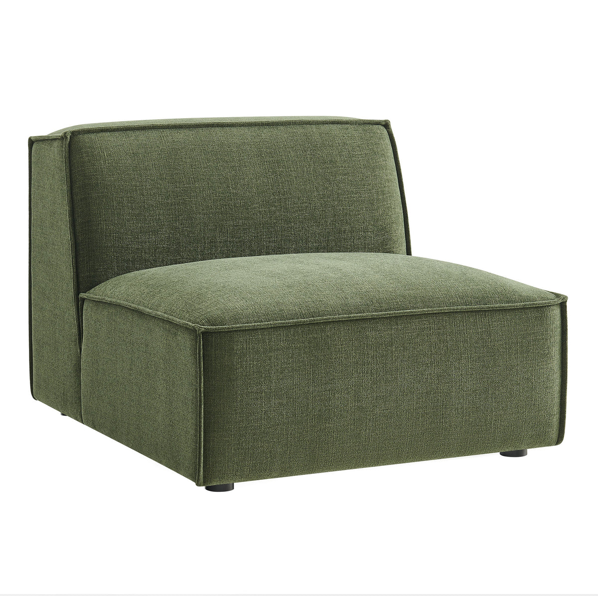 Atlas Performance Fabric Upholstered Armless Modular Chair in Foliage