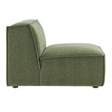 Atlas Performance Fabric Upholstered Armless Modular Chair in Foliage