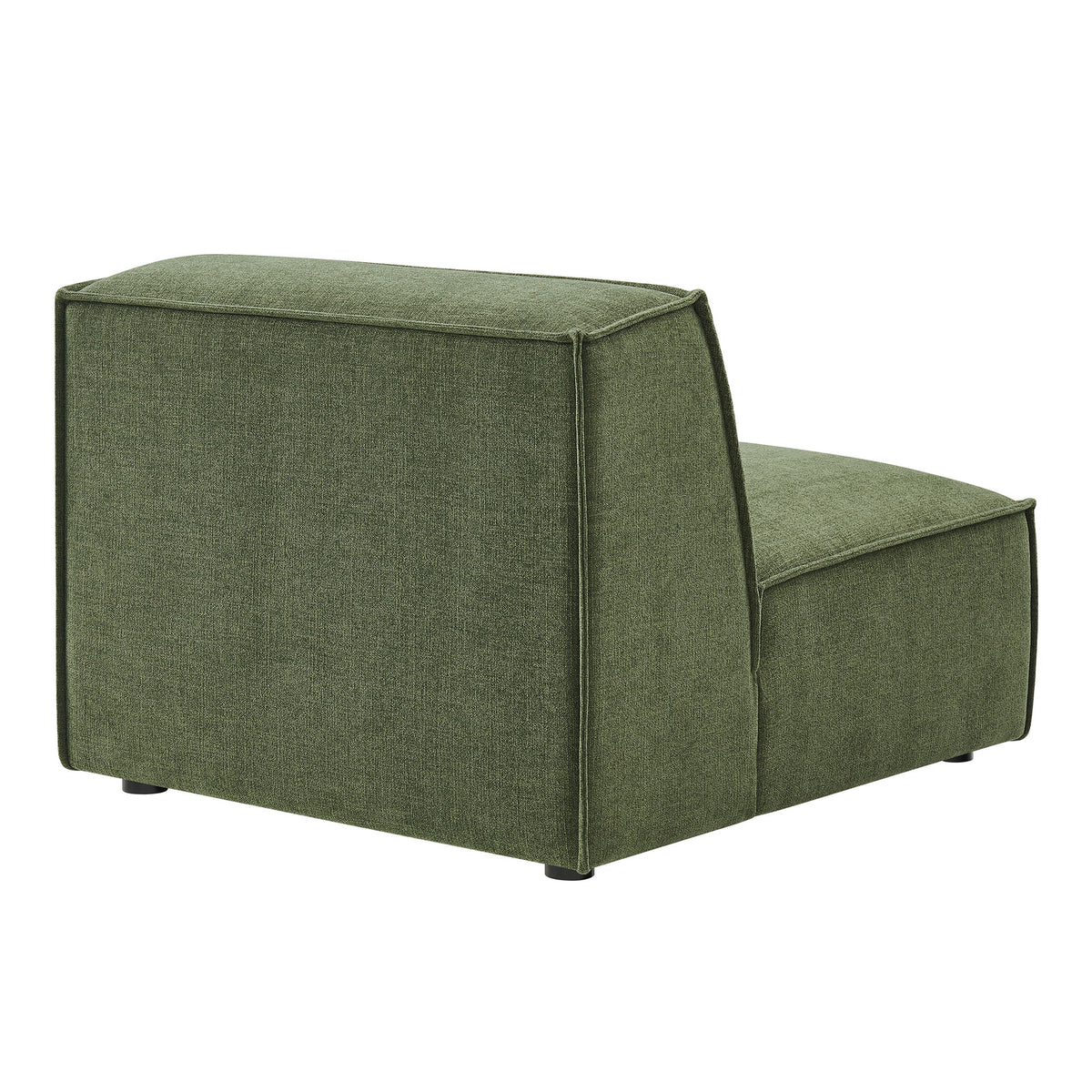 Atlas Performance Fabric Upholstered Armless Modular Chair in Foliage