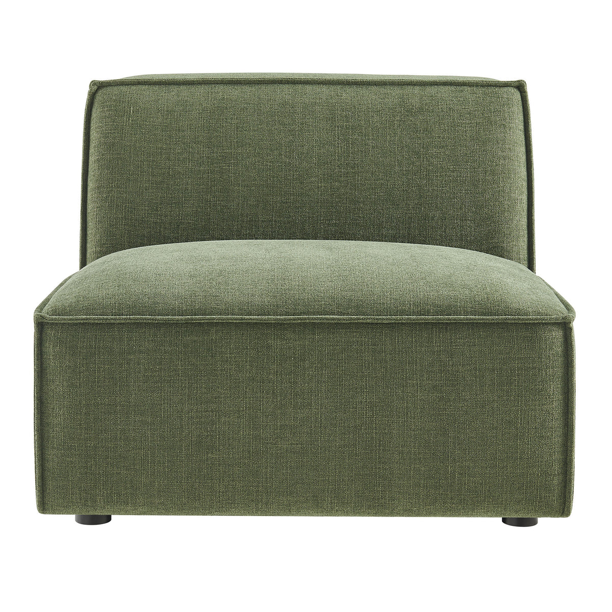 Atlas Performance Fabric Upholstered Armless Modular Chair in Foliage