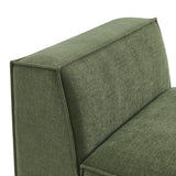 Atlas Performance Fabric Upholstered Armless Modular Chair in Foliage