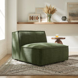 Atlas Performance Fabric Upholstered Armless Modular Chair in Foliage