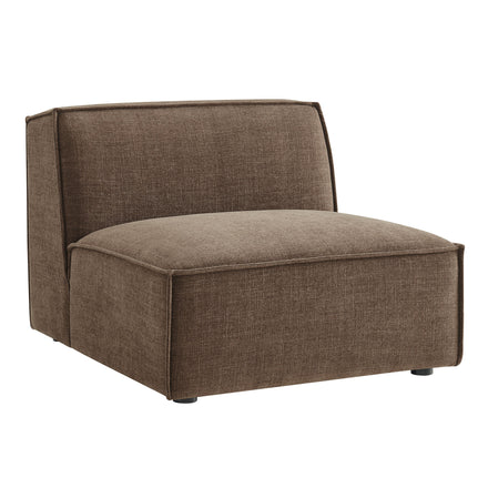 Restore Performance Fabric Upholstered Armless Modular Chair in Mocha