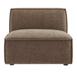 Atlas Performance Fabric Upholstered Armless Modular Chair in Mocha