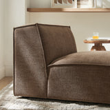 Atlas Performance Fabric Upholstered Armless Modular Chair in Mocha