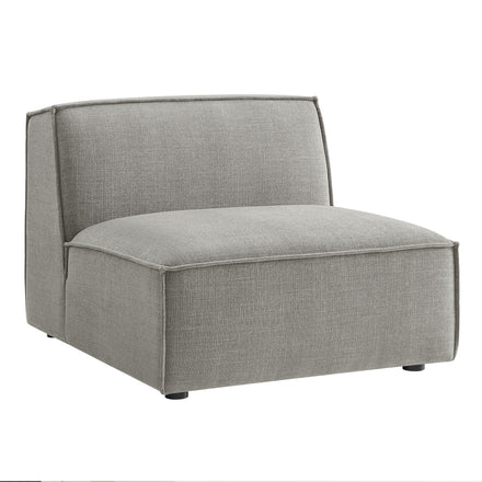 Restore Performance Fabric Upholstered Armless Modular Chair in Pewter