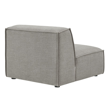 Restore Performance Fabric Upholstered Armless Modular Chair in Pewter
