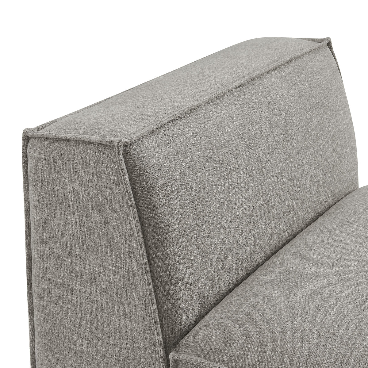 Atlas Performance Fabric Upholstered Armless Modular Chair in Pewter