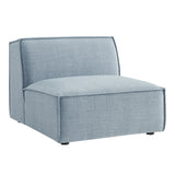 Atlas Performance Fabric Upholstered Armless Modular Chair in Sky
