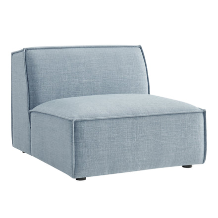 Restore Performance Fabric Upholstered Armless Modular Chair in Sky