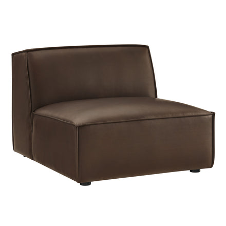 Restore Vegan Leather Armless Modular Chair in Espresso