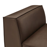 Atlas Vegan Leather Armless Modular Chair in Espresso