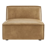 Atlas Vegan Leather Armless Modular Chair in Toast