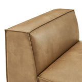 Atlas Vegan Leather Armless Modular Chair in Toast