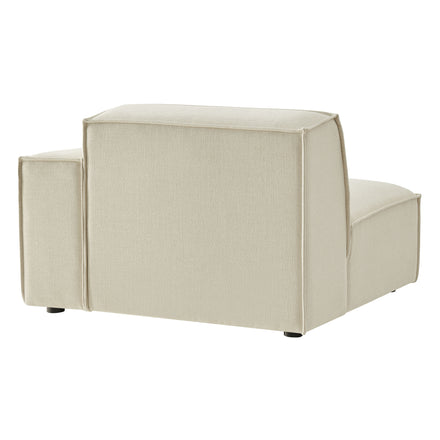 Restore Performance Fabric Upholstered Right-Facing Modular Lounge Chair in Ecru