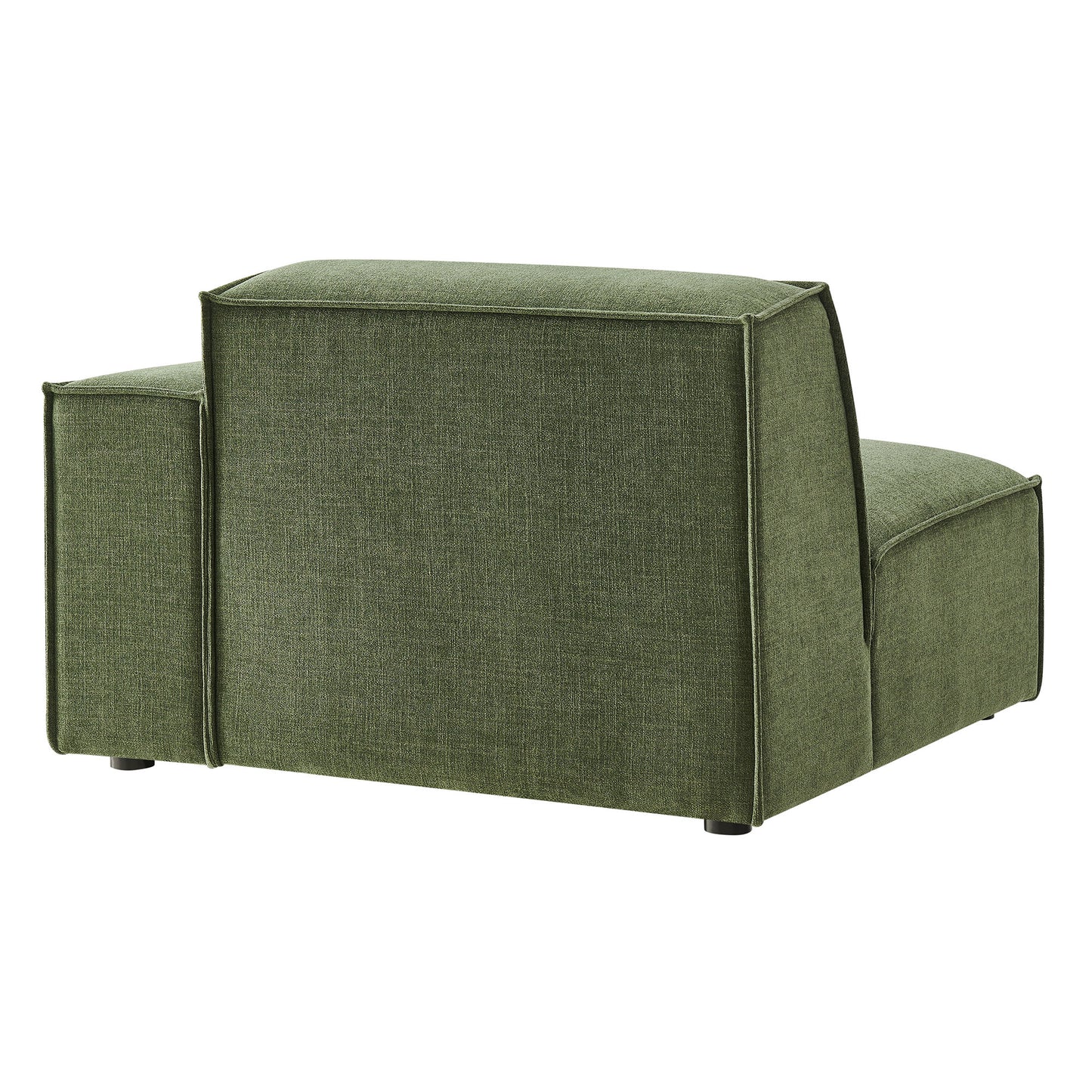 Atlas Performance Fabric Upholstered Right-Facing Modular Lounge Chair in Foliage