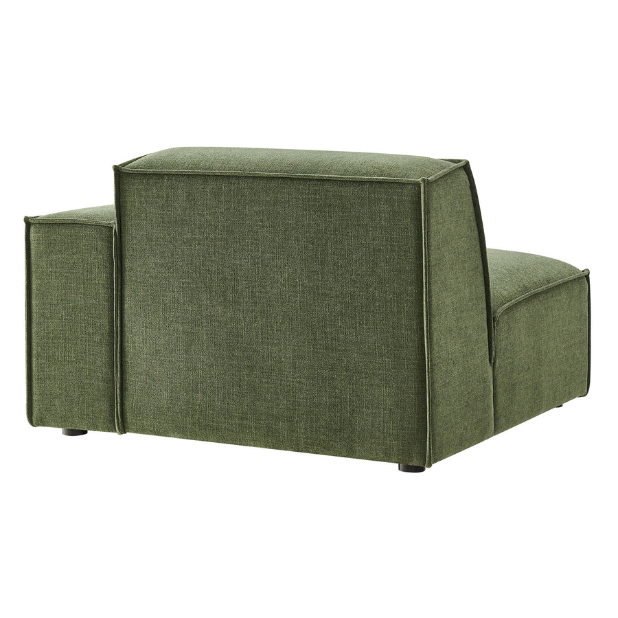 Atlas Performance Fabric Upholstered Right-Facing Modular Lounge Chair in Foliage