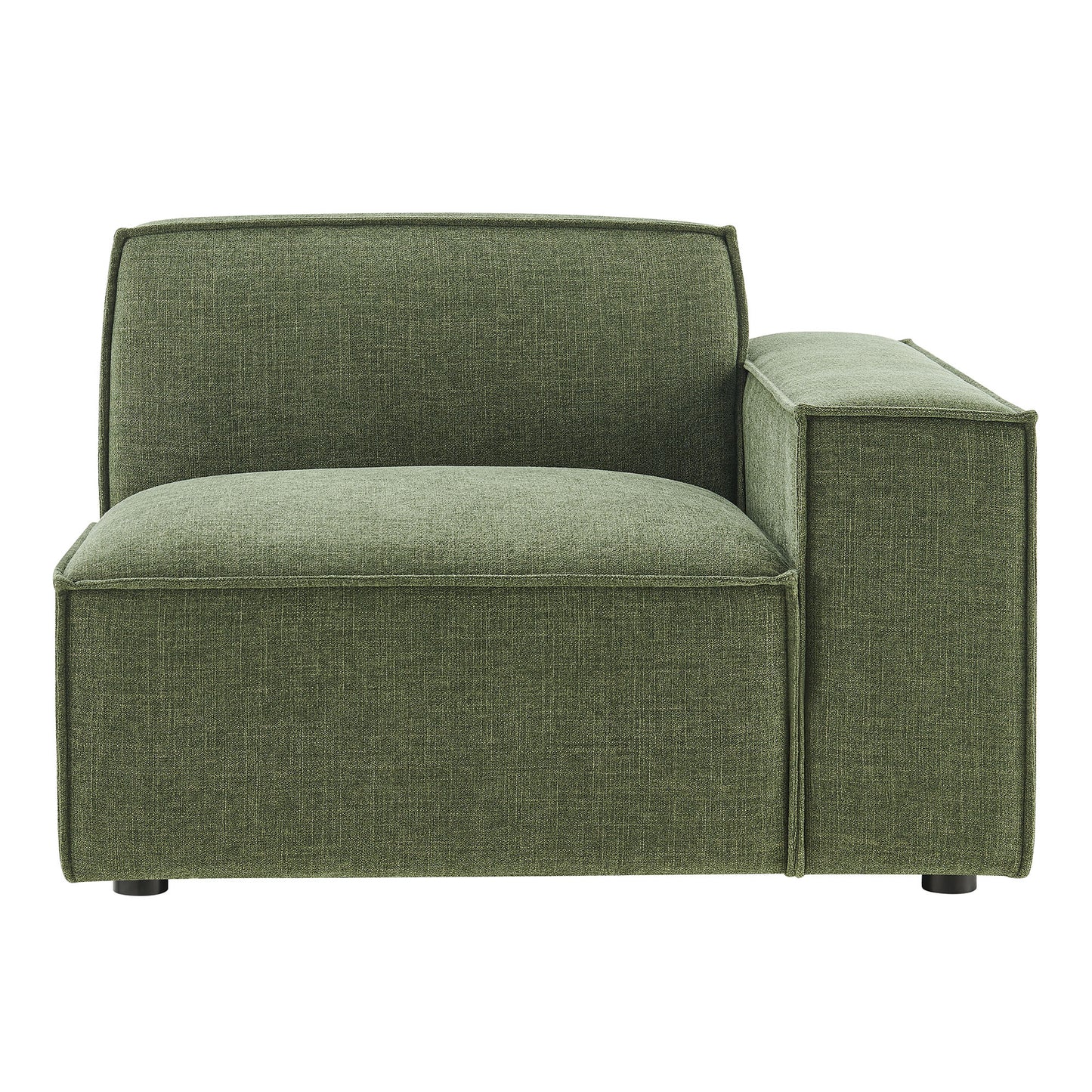 Atlas Performance Fabric Upholstered Right-Facing Modular Lounge Chair in Foliage
