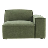 Atlas Performance Fabric Upholstered Right-Facing Modular Lounge Chair in Foliage