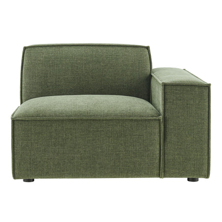 Restore Performance Fabric Upholstered Right-Facing Modular Lounge Chair in Foliage