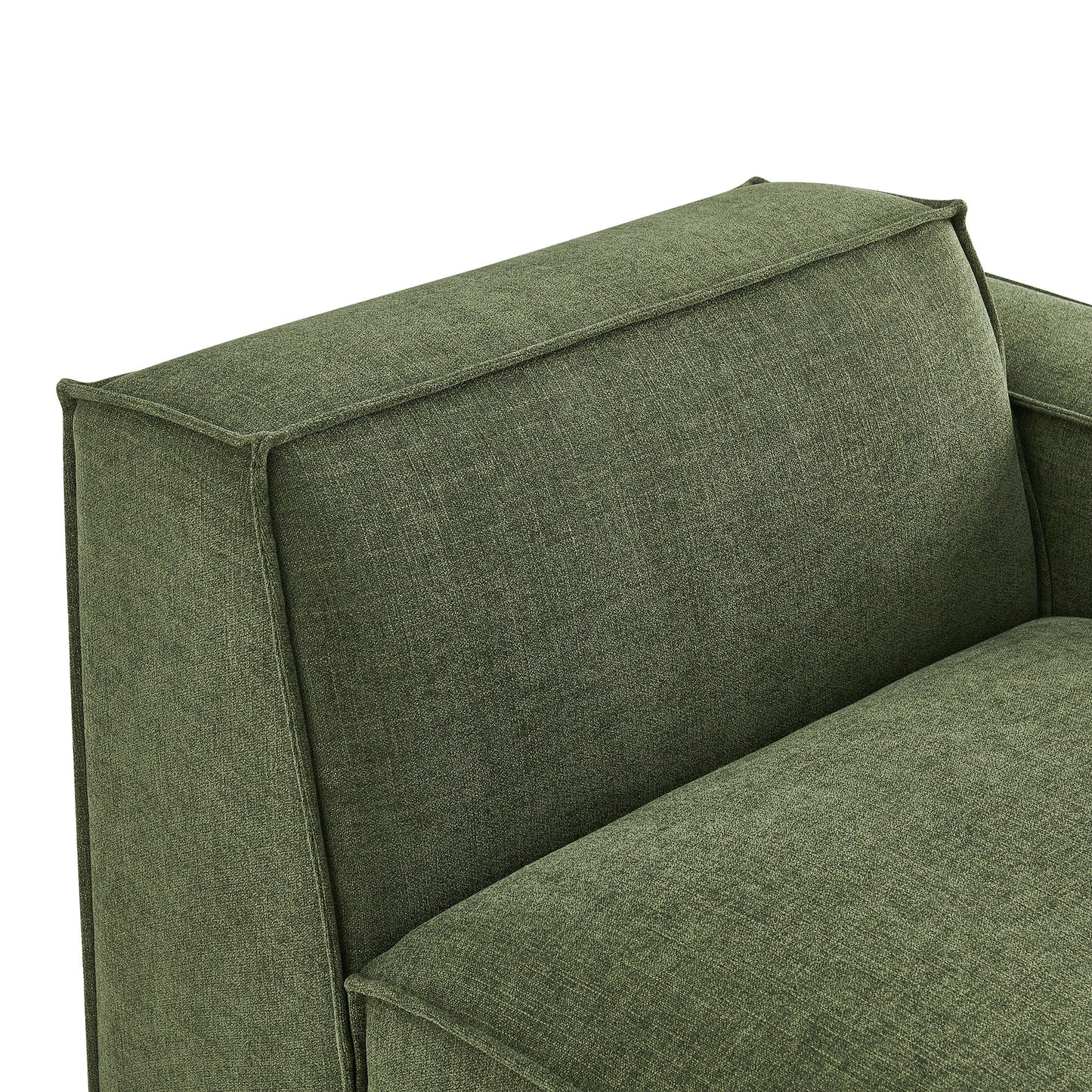 Atlas Performance Fabric Upholstered Right-Facing Modular Lounge Chair in Foliage