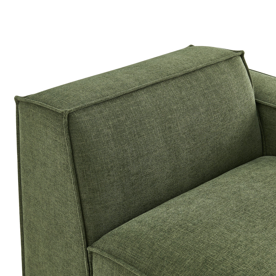Atlas Performance Fabric Upholstered Right-Facing Modular Lounge Chair in Foliage