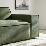Atlas Performance Fabric Upholstered Right-Facing Modular Lounge Chair in Foliage