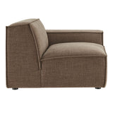 Atlas Performance Fabric Upholstered Right-Facing Modular Lounge Chair in Mocha