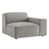 Atlas Performance Fabric Upholstered Right-Facing Modular Lounge Chair in Pewter