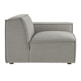 Atlas Performance Fabric Upholstered Right-Facing Modular Lounge Chair in Pewter