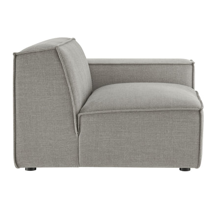 Restore Performance Fabric Upholstered Right-Facing Modular Lounge Chair in Pewter