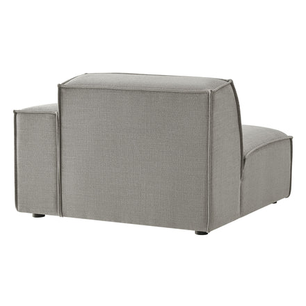 Restore Performance Fabric Upholstered Right-Facing Modular Lounge Chair in Pewter