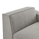 Atlas Performance Fabric Upholstered Right-Facing Modular Lounge Chair in Pewter