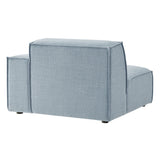 Atlas Performance Fabric Upholstered Right-Facing Modular Lounge Chair in Sky