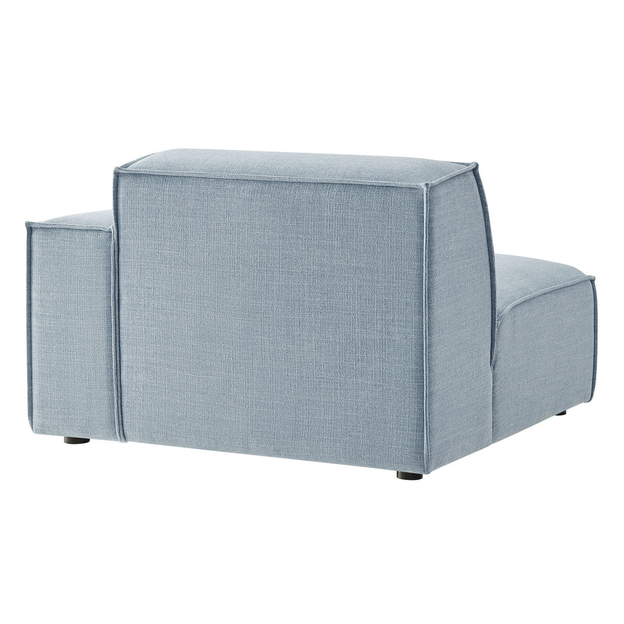 Atlas Performance Fabric Upholstered Right-Facing Modular Lounge Chair in Sky