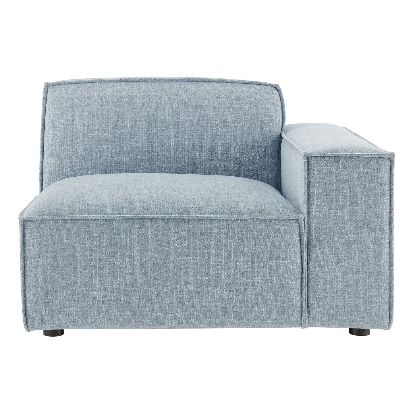 Atlas Performance Fabric Upholstered Right-Facing Modular Lounge Chair in Sky