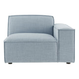 Atlas Performance Fabric Upholstered Right-Facing Modular Lounge Chair in Sky