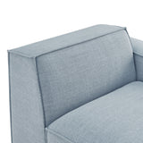Atlas Performance Fabric Upholstered Right-Facing Modular Lounge Chair in Sky