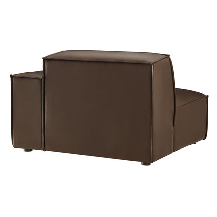 Restore Vegan Leather Right-Facing Modular Lounge Chair in Espresso