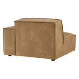 Atlas Vegan Leather Right-Facing Modular Lounge Chair in Toast