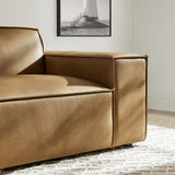 Atlas Vegan Leather Right-Facing Modular Lounge Chair in Toast