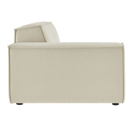 Restore Performance Fabric Upholstered Left-Facing Modular Lounge Chair in Ecru