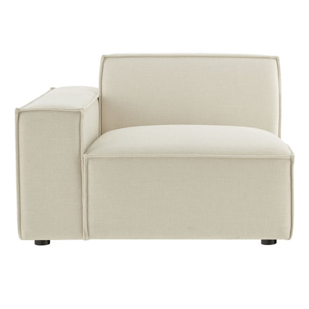 Restore Performance Fabric Upholstered Left-Facing Modular Lounge Chair in Ecru