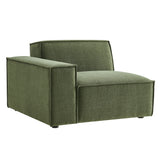 Atlas Performance Fabric Upholstered Left-Facing Modular Lounge Chair in Foliage