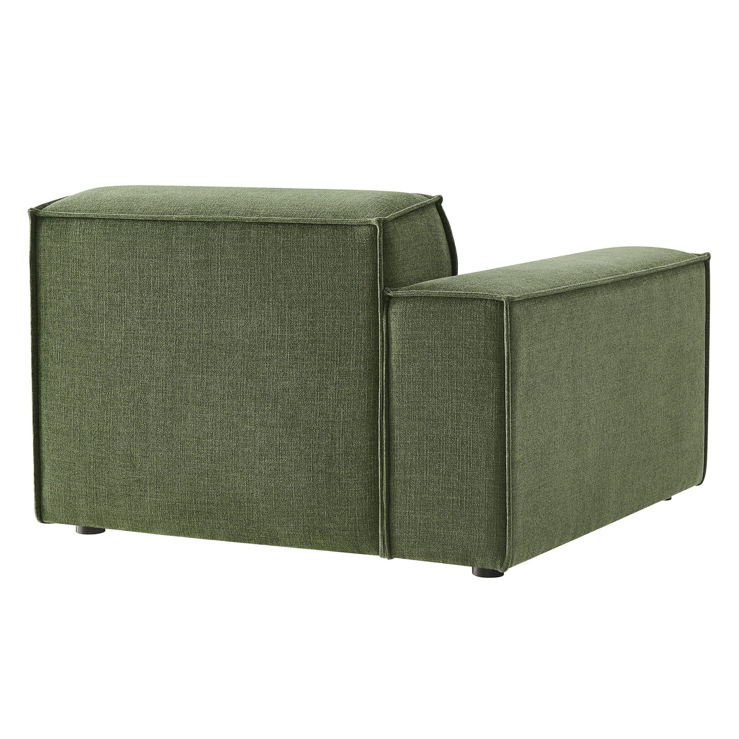 Atlas Performance Fabric Upholstered Left-Facing Modular Lounge Chair in Foliage