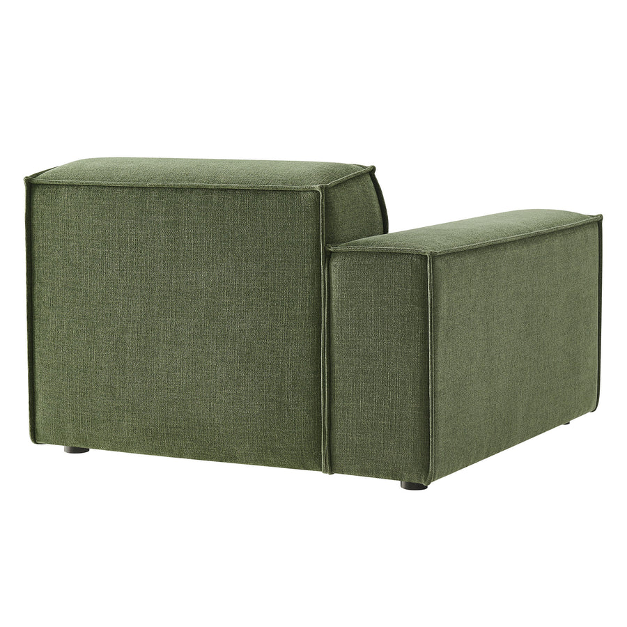 Atlas Performance Fabric Upholstered Left-Facing Modular Lounge Chair in Foliage